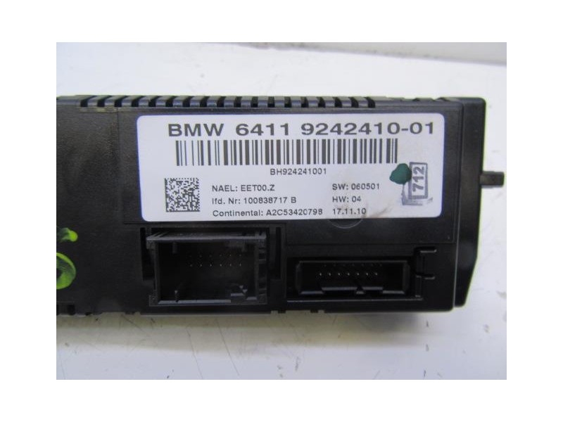 Recambio de mandos calefaccion : bmw 118 : 2.0 td (142,76cv) 6v [2011] para bmw  118 2.0 td 6v referencia OEM IAM 9242410-01  