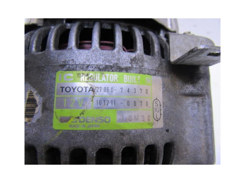 Recambio de alternador : toyota carina : 2.0 g (133,24cv) [1993] para toyota carina 2.0 g referencia OEM IAM 27060-74370  