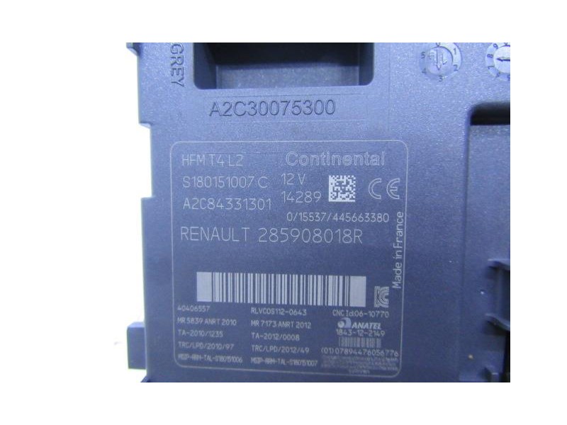 Recambio de antirrobo clausor arranque : renault captur : 1.5 dci (89,73cv) automatico [2015] para renault captur 1.5 dci automa