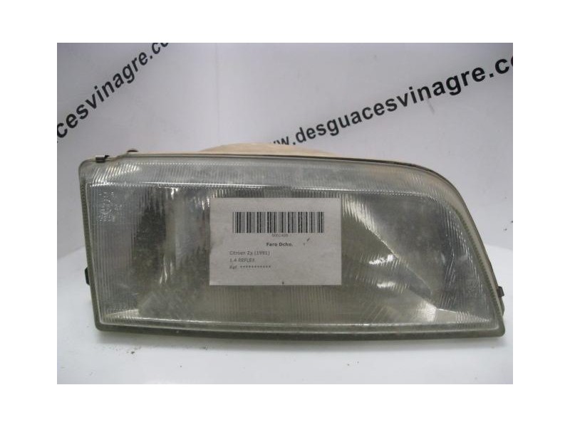 Recambio de faro dcho. : citroen zx : 1.4 reflex [1991] para citroen zx 1.4 reflex referencia OEM IAM   