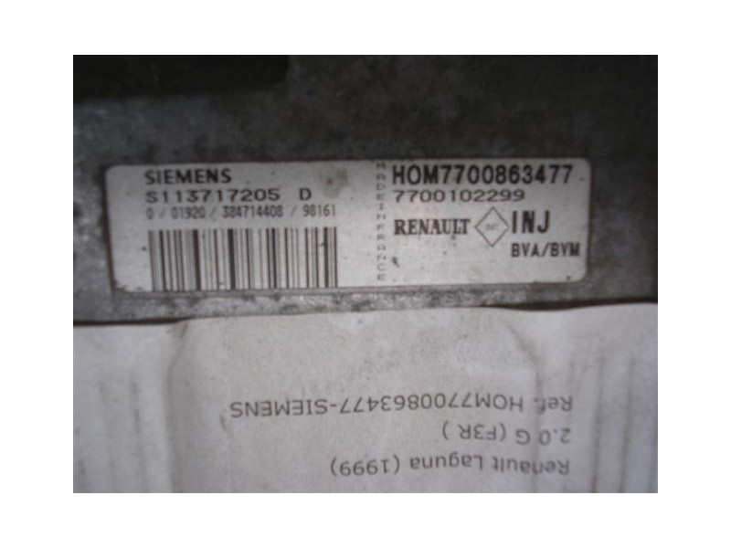 Recambio de centralita : renault laguna : 2.0 g (f3r ) [1999] para renault laguna 2.0 g (f3r ) referencia OEM IAM HOM7700863477-