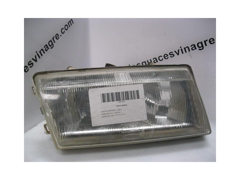 Recambio de faro dcho. : austin montego : gasolina 2.0 ( 20h sc ) [1987] para austin montego gasolina 2.0 ( 20h sc ) referencia 