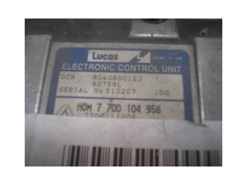 Recambio de centralita : renault kangoo : 1.9 d [1999] para renault kangoo 1.9 d referencia OEM IAM HOM-7-700-104-956  