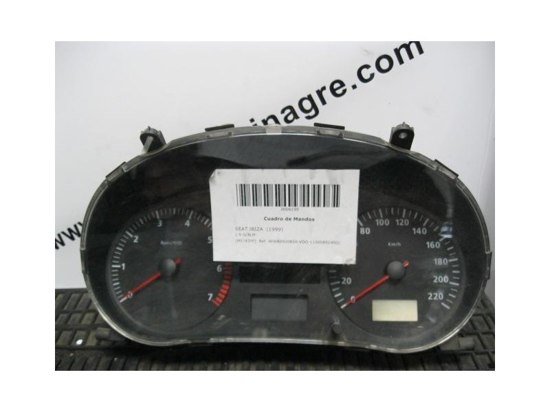 Recambio de cuadro instrumentos : seat ibiza : 1.6 g/alm (74,8cv) [1999] para seat ibiza 1.6 g/alm referencia OEM IAM W06K092085