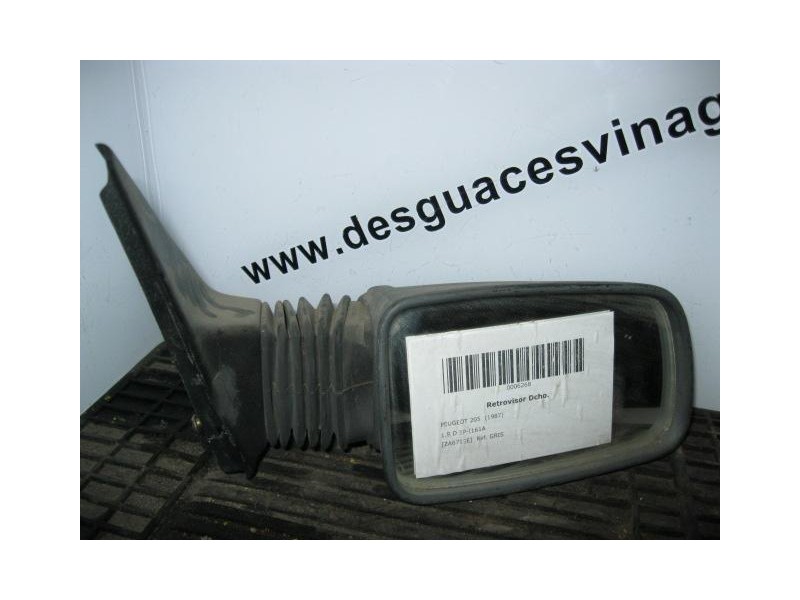 Recambio de retrovisor dcho. : peugeot 205 : 1.8 d-161a 5p [1987] para peugeot 205 1.8 d-161a  5p referencia OEM IAM GRIS  