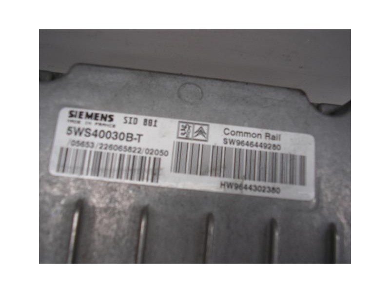 Recambio de centralita : peugeot 307 : 2.0 hdi-(90cv rhy) 3p [2002] para peugeot 307 2.0 hdi-(90cv rhy) referencia OEM IAM 5WS40