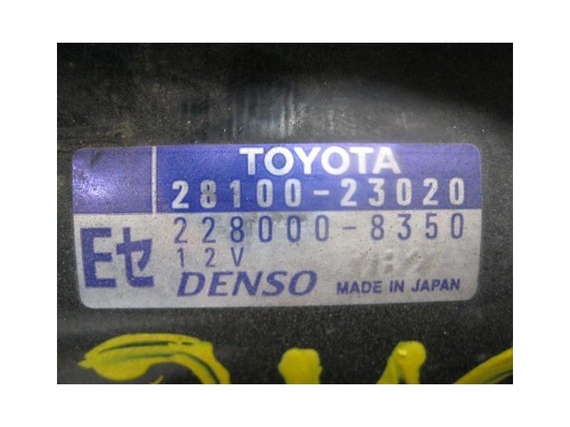 Recambio de motor arranque : toyota yaris : 1.0 g 1sz 3p [2000] para toyota yaris 1.0 g 1sz referencia OEM IAM 281400-23020  