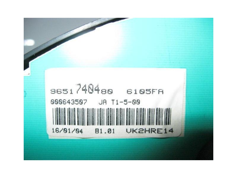 Recambio de cuadro instrumentos : peugeot 206 : 2.0 hdi-rhy (89,76cv) 2p [2004] para peugeot 206 2.0 hdi-rhy referencia OEM IAM 