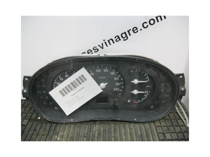 Recambio de cuadro instrumentos : renault clio : 1.4 g e7j-5p-224049km (74,8cv) [1998] para renault clio 1.4 g e7j-5p-224049km r