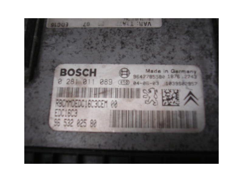 Recambio de centralita : peugeot 206 : 1.4 hdi ( d-8hx )(68cv) 3p [2004] para peugeot 206 1.4 hdi ( d-8hx ) referencia OEM IAM 0