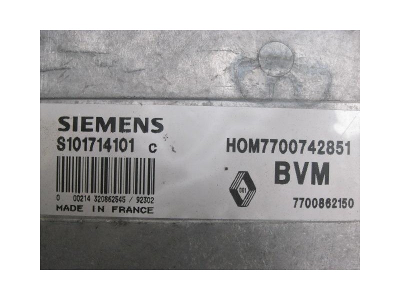 Recambio de centralita : renault 19 : 1.8 g -f3p (110,16cv) 5p [1992] para renault 19 1.8 g -f3p referencia OEM IAM S101714101  