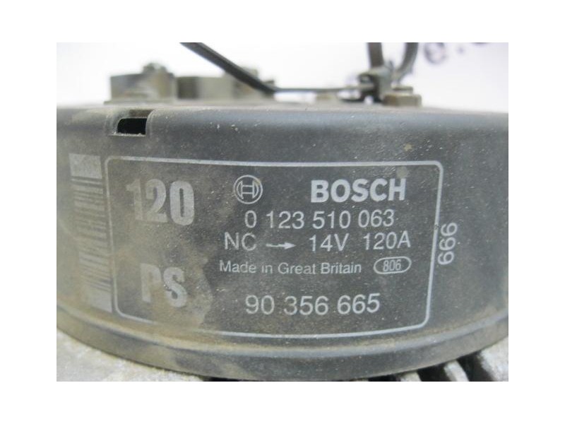 Recambio de alternador : opel vectra : 2.0 g -x20xev (136cv) 4p [1996] para opel vectra 2.0 g -x20xev referencia OEM IAM 0123510