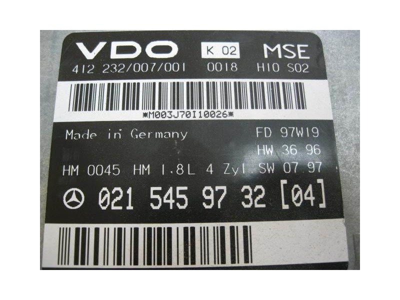 Recambio de centralita : m. benz c 180 : 1.8 g-111 (122,4cv) automatico 4p [1998] para m. benz c 180 1.8 g-111 automatico refere
