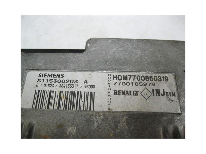 Recambio de centralita : renault megane : 1.6 g -k7m (89,76cv) 4p [1998] para renault megane 1.6 g -k7m referencia OEM IAM 77001