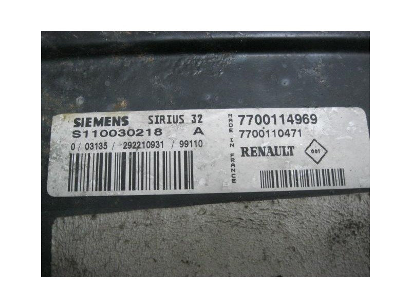 Recambio de centralita : renault laguna : 1.8 g /f4p a7 (119,68cv) 5p [1999] para renault laguna 1.8 g /f4p a7   5p referencia O