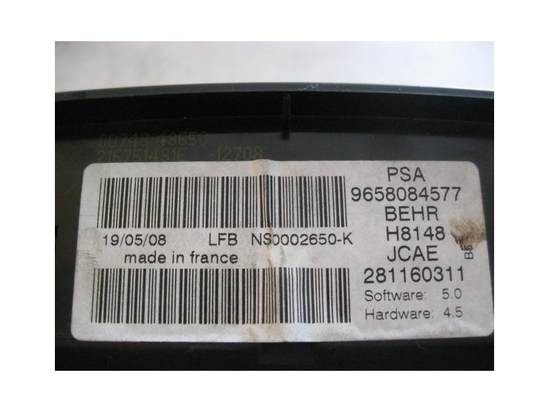 Recambio de mandos calefaccion : citroen c 4 : 1.6 td-9hx (90,03cv) 5p [2008] para citroen c 4 1.6 td-9hx referencia OEM IAM 965