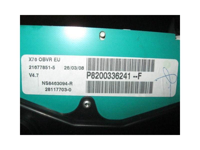 Recambio de cuadro instrumentos : renault kangoo : 1.5 d /k9k v7 (68cv) [2008] para renault kangoo 1.5 d /k9k v7 referencia OEM 
