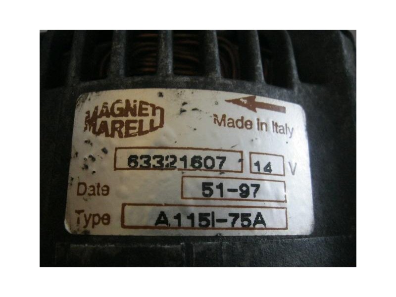 Recambio de alternador : lancia delta : 1.6 g 16v 5p [1998] para lancia delta 1.6 g  16v    5p referencia OEM IAM 63321607  