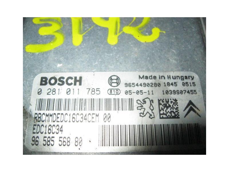 Recambio de centralita : citroen c 3 : 1.4 td -8hz (122,4cv) 5p [2005] para citroen c 3 1.4 td -8hz referencia OEM IAM 028101178