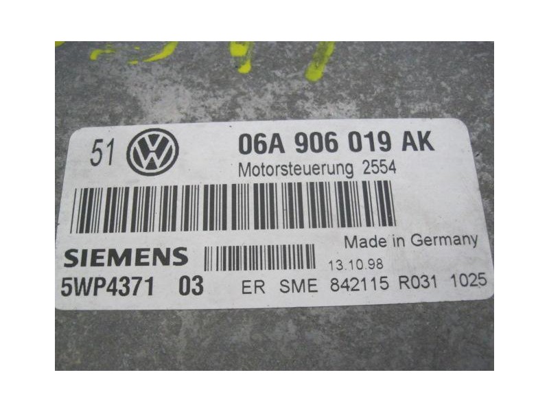 Recambio de centralita : volkswagen golf : 1.6 g -akl (100,64cv) 3p [1998] para volkswagen golf 1.6 g -akl referencia OEM IAM 06