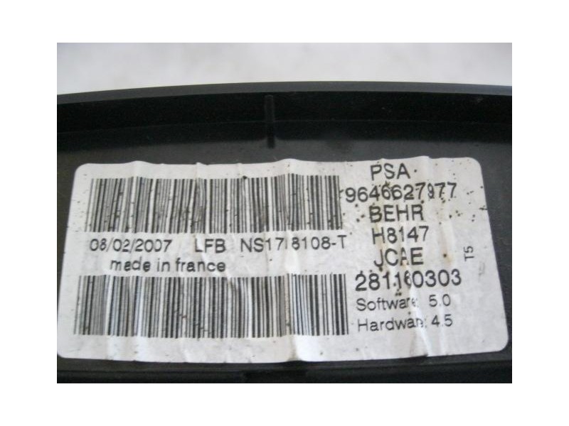 Recambio de mandos calefaccion : peugeot 307 : 2.0 hdi-rhs (107,44cv) 5p [2003] para peugeot 307 2.0 hdi-rhs referencia OEM IAM 
