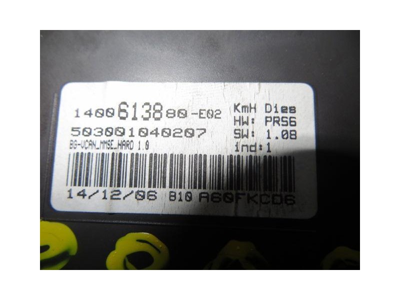 Recambio de cuadro instrumentos : fiat ulysse : 2.0 d/rhr (136cv) [2006] para fiat ulysse 2.0 d/rhr referencia OEM IAM 140061388