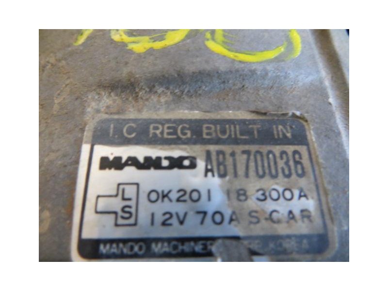 Recambio de alternador : kia sephia : 1.6 g /b6 (80,24cv) 4p [1994] para kia sephia 1.6 g /b6 referencia OEM IAM AB170036  