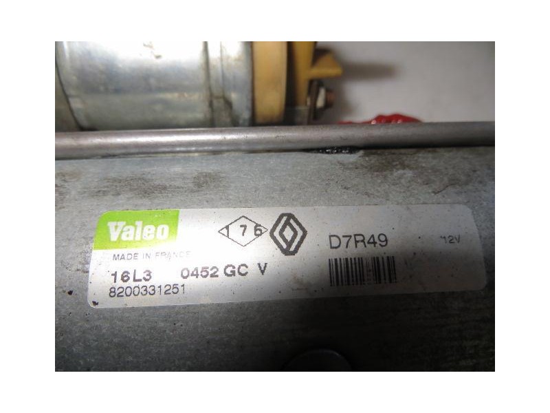 Recambio de motor arranque : renault scenic : 1.9 td-dci-- f9q 812 (120cv) 5p [2004] para renault scenic 1.9 td-dci-- f9q 812 re