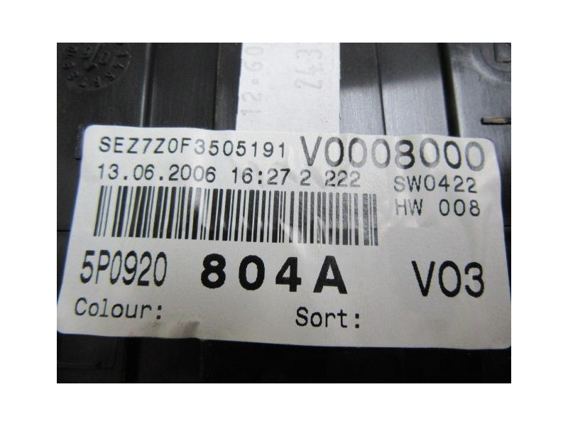 Recambio de cuadro instrumentos : seat altea : 1.6 g (101,97cv) [2007] para seat altea 1.6 g referencia OEM IAM 110080279008  