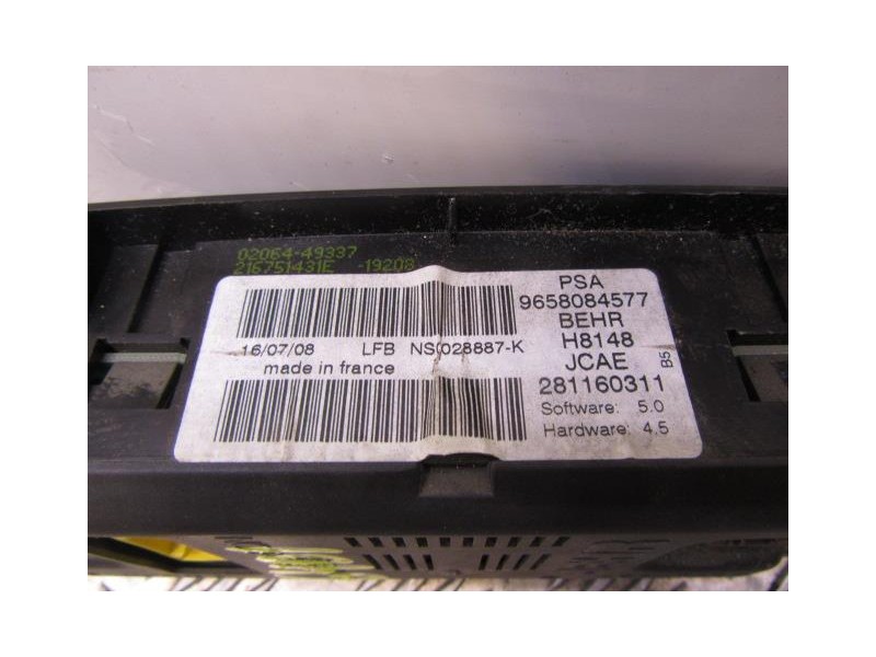 Recambio de mandos calefaccion : citroen c 4 : 1.6 hdi (108,77cv) [2010] para citroen c 4 1.6 hdi referencia OEM IAM 9658084577 