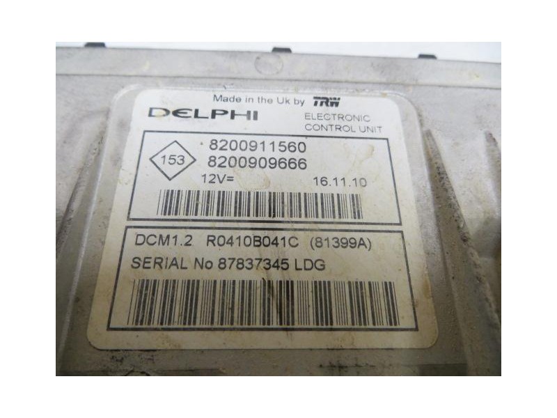 Recambio de centralita : renault clio : 1.5 dci /k9k t7 (85,68cv) 5p [2011] para renault clio 1.5 dci /k9k t7 referencia OEM IAM