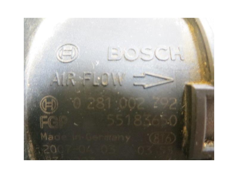 Recambio de caudalimetro : fiat bravo : 1.9 jtd -192a8000 (119,68cv)5p [2008] para fiat bravo 1.9 jtd -192a8000 (119,68cv 1.9 jt