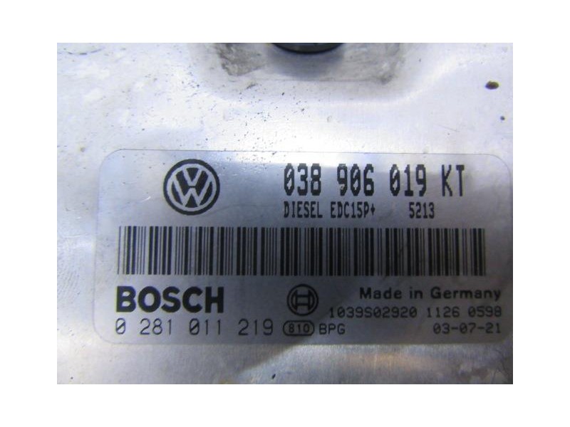 Recambio de centralita : seat cordoba : 1.9 tdi (100,61cv) [2003] para seat cordoba 1.9 tdi referencia OEM IAM 0281011219BOSCH  