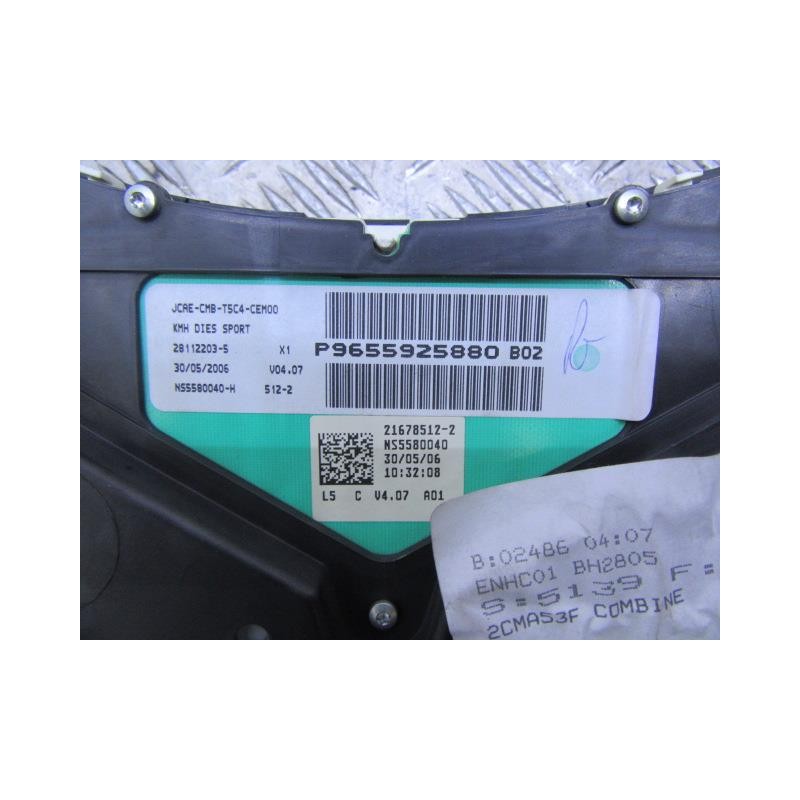 Recambio de cuadro instrumentos : peugeot 307 : 2.0 hdi cabrio 6v [2006] para peugeot 307 2.0 hdi cabrio 6v referencia OEM IAM 9