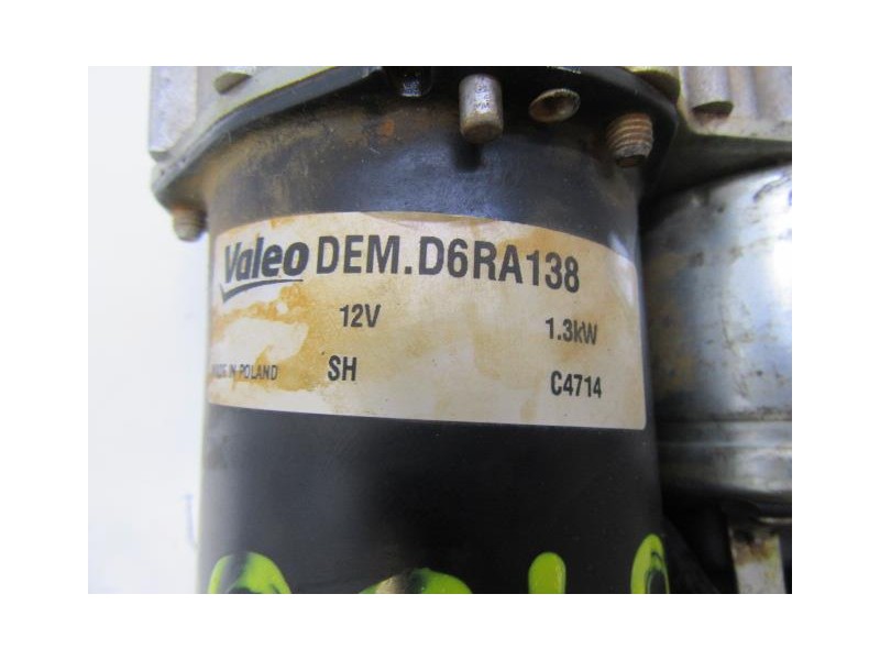 Recambio de motor arranque : fiat stilo : 1.6 g (103,33cv) [2003] para fiat stilo 1.6 g referencia OEM IAM D6RA138VALEO  