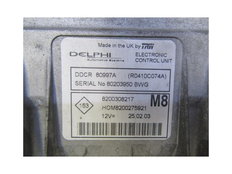 Recambio de centralita : nissan micra : 1.5 dci (65,26cv) [2003] para nissan micra 1.5 dci referencia OEM IAM 80203950..R0410C07