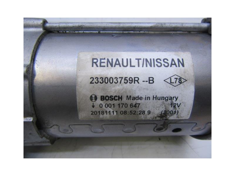 Recambio de motor arranque : renault kadjar : 1.5 dci (115,57cv) [2019] para renault kadjar 1.5 dci referencia OEM IAM 233003759