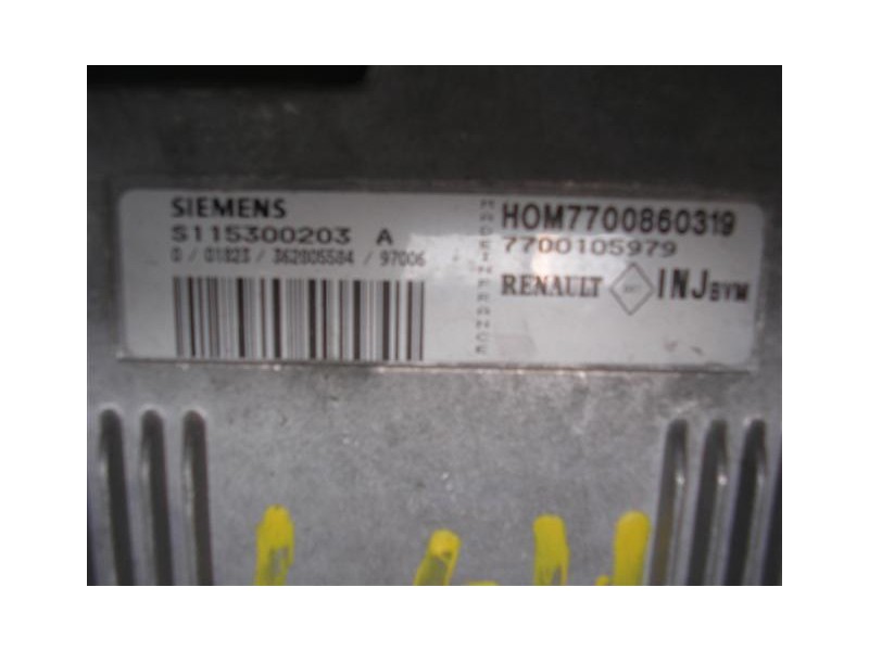 Recambio de centralita : renault megane : 1.6 g-k7m (89,76cv) [1997] para renault megane 1.6 g-k7m   referencia OEM IAM HOM77008