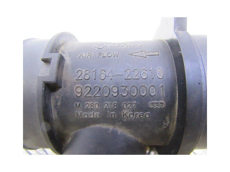 Recambio de caudalimetro : hyundai accent : 1.3 g (85,65cv) [2000] para hyundai accent 1.3 g referencia OEM IAM 28164-22610/9220