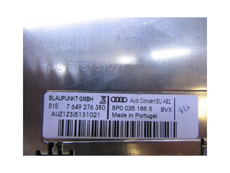 Recambio de equipo musica radio cd : audi a3 : 1.9 tdi (104,69cv) [2009] para audi a3 1.9 tdi referencia OEM IAM 8P0035186S  