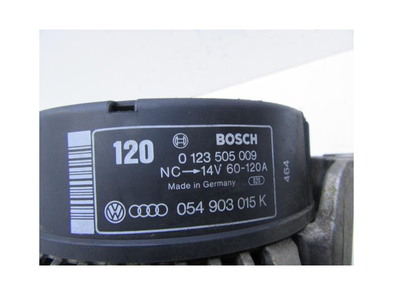 Recambio de alternador : audi 100 : 2.3 g (133,24cv) [1994] para audi 100 2.3 g referencia OEM IAM 0123505009BOSCH120A  