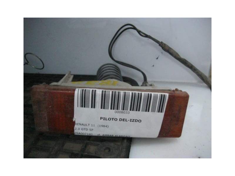 Recambio de piloto delantero izquierdo para renault 11 2.6 d f8m-diesel referencia OEM IAM AMBAR ALARGAO  