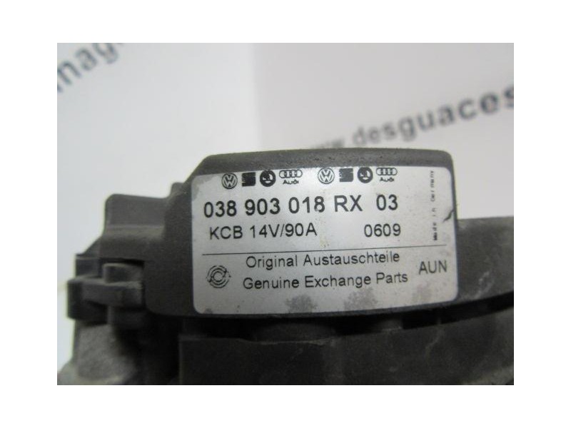 Recambio de alternador : seat ibiza : 1.4 g (85,65cv) 5p [2006] para seat ibiza 1.4 g referencia OEM IAM 038903018RX03  