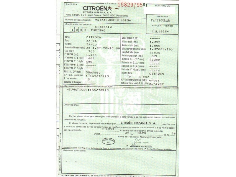 citroen ax del año 1996