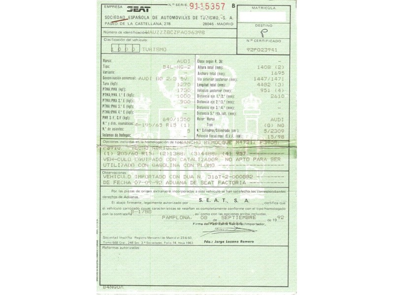 audi  80 del año 1994