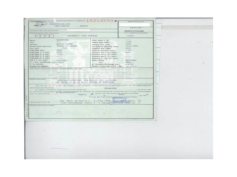 ssangyong family del año 1996