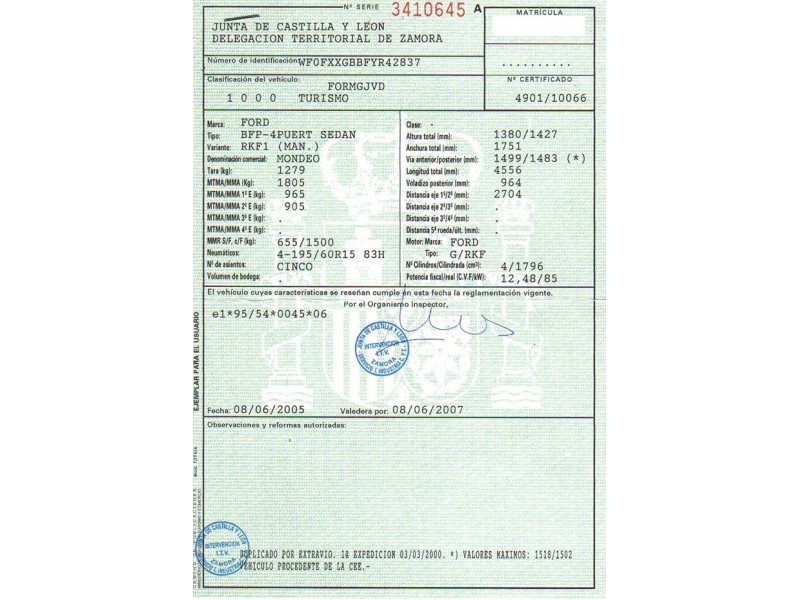 ford mondeo del año 2000