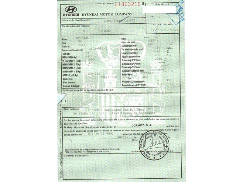 hyundai atos del año 2000