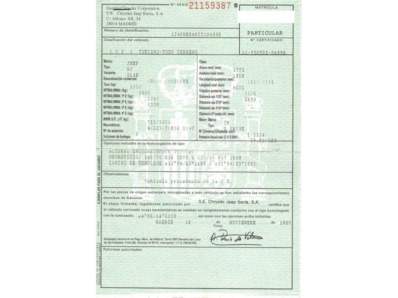 jeep grand cherokee del año 2000