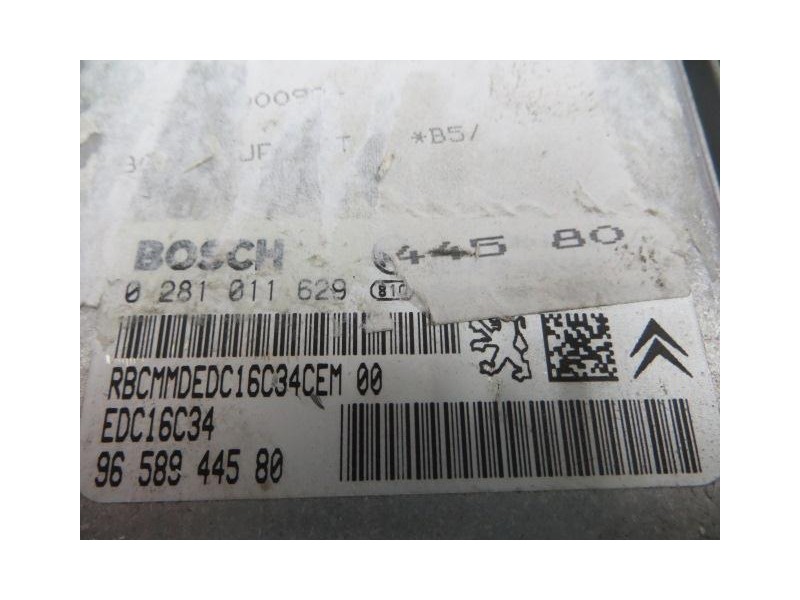 Recambio de centralita : citroen c 4 : 1.6 hdi hdy -9hy (108,8cv) coupe 3p [2005] para citroen c 4 1.6 hdi hdy -9hy coupe refere